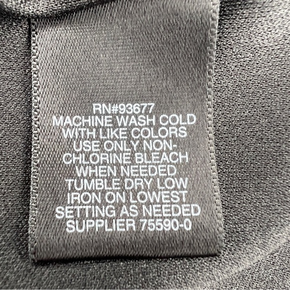 Medium Liz Claiborne Blue Floral Stretch Midi Lined Event Party Cocktail - Picture 11 of 11